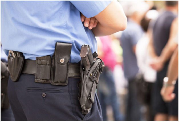 Armed security guards in Lemon Grove, California