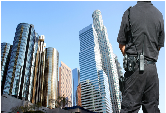 Armed security guards in Yuba City, California